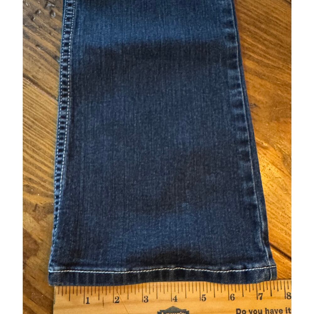 APT. 9 Bootcut Jeans Women's Size 8 Blue Mid Rise Dark Wash 5-Pocket Button Back - Picture 9 of 10